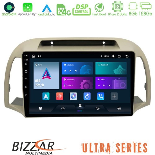 Bizzar Ultra Series Nissan Micra K12 2002-2010 8core Android11 8+128GB Navigation Multimedia Tablet 9 Bizzar Ultra Series Nissan Micra K12 2002-2010 8core Android11 8+128GB Navigation Multimedia Tablet 9