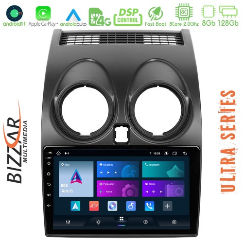 Bizzar Ultra Series Nissan Qashqai J10 8core Android11 8+128GB Navigation Multimedia Tablet 9 Bizzar Ultra Series Nissan Qashqai J10 8core Android11 8+128GB Navigation Multimedia Tablet 9