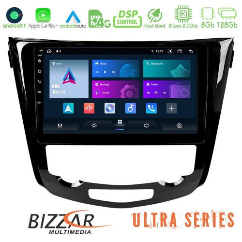 Bizzar Ultra Series Nissan Qashqai J11 (AUTO A/C) 8core Android11 8+128GB Navigation Multimedia Tablet 10 Bizzar Ultra Series Nissan Qashqai J11 (AUTO A/C) 8core Android11 8+128GB Navigation Multimedia Tablet 10