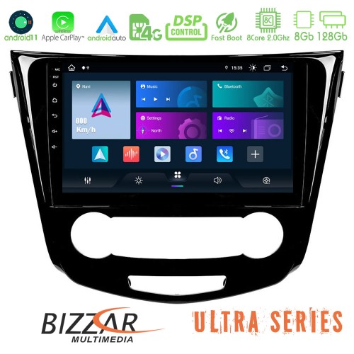 Bizzar Ultra Series Nissan Qashqai J11 (Manual A/C) 8core Android11 8+128GB Navigation Multimedia Tablet 10 Bizzar Ultra Series Nissan Qashqai J11 (Manual A/C) 8core Android11 8+128GB Navigation Multimedia Tablet 10