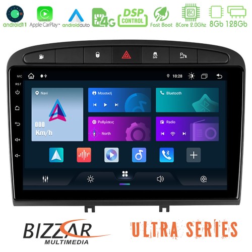 Bizzar Ultra Series Peugeot 308/RCZ 8core Android11 8+128GB Navigation Multimedia Tablet 9 Bizzar Ultra Series Peugeot 308/RCZ 8core Android11 8+128GB Navigation Multimedia Tablet 9