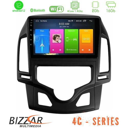 Bizzar 4C Series Hyundai i30 2007-2012 Auto A/C 4Core Android12 2+16GB Navigation Multimedia Tablet 9 Bizzar 4C Series Hyundai i30 2007-2012 Auto A/C 4Core Android12 2+16GB Navigation Multimedia Tablet 9