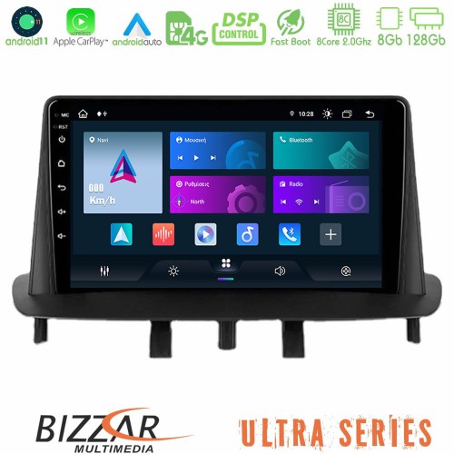Bizzar Ultra Series Renault Megane 3 2009-2013 8Core Android11 8+128GB Navigation Multimedia Tablet 9 Bizzar Ultra Series Renault Megane 3 2009-2013 8Core Android11 8+128GB Navigation Multimedia Tablet 9