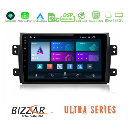 Bizzar Ultra Series Suzuki SX4 2006-2014 Fiat Sedici 2006-2014 8core Android11 8+128GB Navigation Multimedia Tablet 9 Bizzar Ultra Series Suzuki SX4 2006-2014 Fiat Sedici 2006-2014 8core Android11 8+128GB Navigation Multimedia Tablet 9