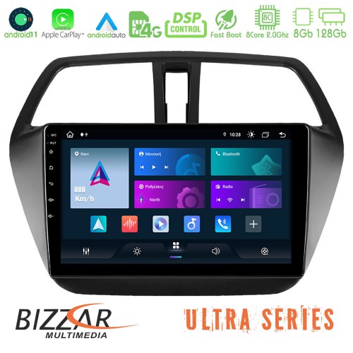 Bizzar Ultra Series Suzuki SX4 S-Cross 8core Android11 8+128GB Navigation Multimedia Tablet 9