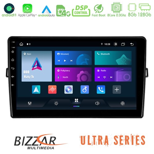 Bizzar Ultra Series Toyota Auris 8core Android11 8+128GB Navigation Multimedia Tablet 10
