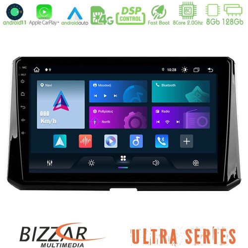 Bizzar Ultra Series Toyota Corolla 2019-2022 8core Android11 8+128GB Navigation Multimedia Tablet 9