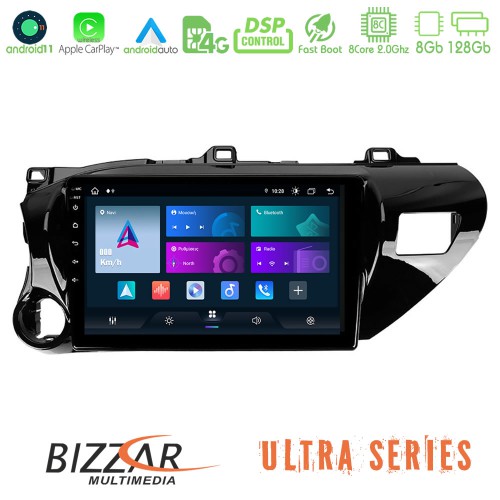 Bizzar Ultra Series Toyota Hilux 2017-2021 8core Android11 8+128GB Navigation Multimedia Tablet 10