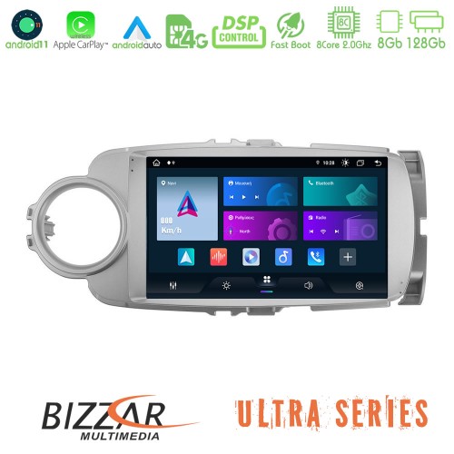 Bizzar Ultra Series Toyota Yaris 8core Android11 8+128GB Navigation Multimedia Tablet 9