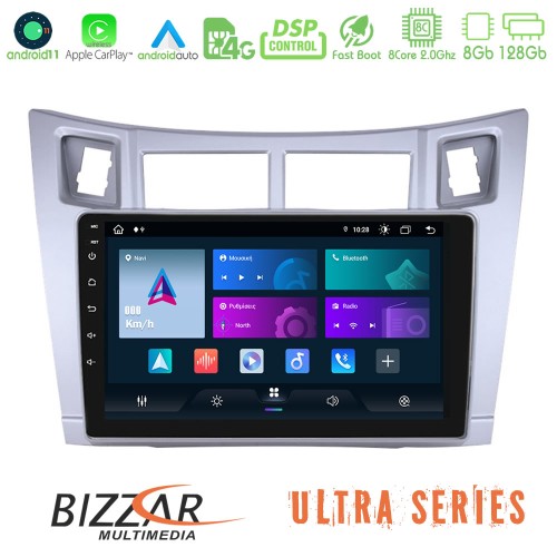 Bizzar Ultra Series Toyota Yaris 8core Android11 8+128GB Navigation Multimedia Tablet 9
