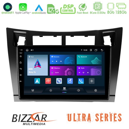 Bizzar Ultra Series Toyota Yaris 8core Android11 8+128GB Navigation Multimedia Tablet 9