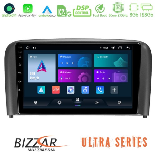 Bizzar Ultra Series Volvo S80 1998-2006 8core Android11 8+128GB Navigation Multimedia Tablet 9