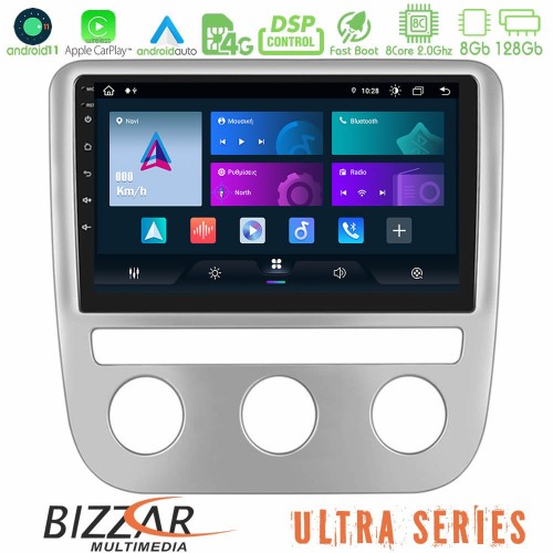Bizzar Ultra Series VW Scirocco 2008-2014 8Core Android11 8+128GB Navigation Multimedia Tablet 9