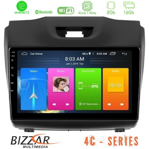 Bizzar 4C Series Isuzu D-MAX 2012-2019 4Core Android12 2+16GB Navigation Multimedia Tablet 9 Bizzar 4C Series Isuzu D-MAX 2012-2019 4Core Android12 2+16GB Navigation Multimedia Tablet 9