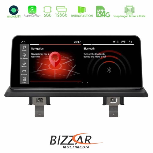 BMW 1series E87 Android11 (6+128GB) Navigation Multimedia 10.25″ HD Black Panel