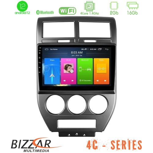 Bizzar 4C Series Jeep Compass/Patriot 2007-2008 4Core Android12 2+16GB Navigation Multimedia Tablet 10 Bizzar 4C Series Jeep Compass/Patriot 2007-2008 4Core Android12 2+16GB Navigation Multimedia Tablet 10