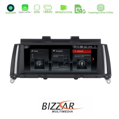 BMW X3 F25 CIC Android11 (6+128GB) Navigation Multimedia 8.8″ Black Panel