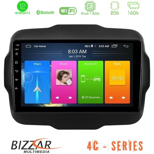 Bizzar 4C Series Jeep Renegade 2015-2019 4Core Android12 2+16GB Navigation Multimedia Tablet 9 Bizzar 4C Series Jeep Renegade 2015-2019 4Core Android12 2+16GB Navigation Multimedia Tablet 9