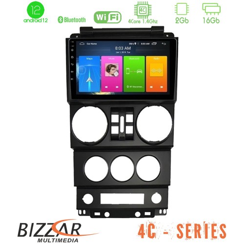 Bizzar 4C Series Jeep Wrangler 2008-2010 4Core Android12 2+16GB Navigation Multimedia Tablet 9 Bizzar 4C Series Jeep Wrangler 2008-2010 4Core Android12 2+16GB Navigation Multimedia Tablet 9