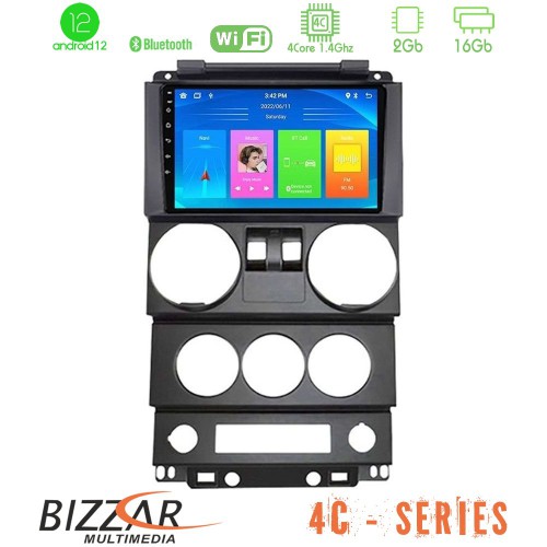 Bizzar 4C Series Jeep Wrangler 2Door 2008-2010 4Core Android12 2+16GB Navigation Multimedia Tablet 9 Bizzar 4C Series Jeep Wrangler 2Door 2008-2010 4Core Android12 2+16GB Navigation Multimedia Tablet 9