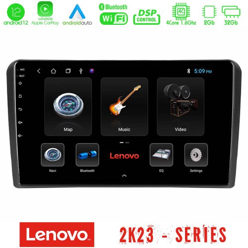 Lenovo Car Pad Audi A3 8P 4Core Android12 2+32GB Navigation Multimedia Tablet 9