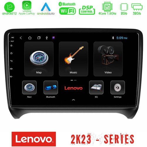 Lenovo Car Pad Audi TT B7 4Core Android12 2+32GB Navigation Multimedia Tablet 9