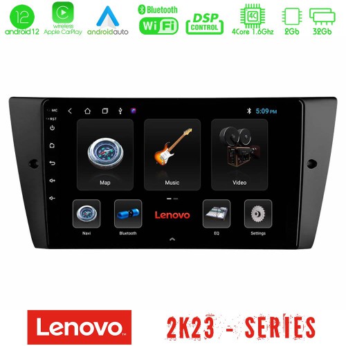 Lenovo Car Pad BMW 3 Series 2006-2011 4Core Android12 2+32GB Navigation Multimedia Tablet 9
