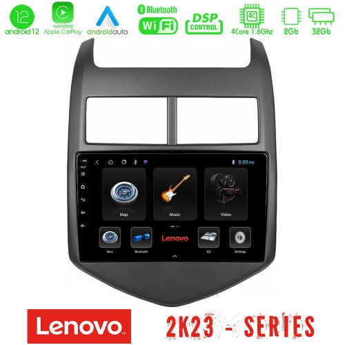 Lenovo Car Pad Chevrolet Aveo 2011-2017 4Core Android12 2+32GB Navigation Multimedia Tablet 9