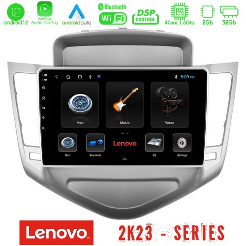 Lenovo Car Pad Chevrolet Cruze 2009-2012 4Core Android12 2+32GB Navigation Multimedia Tablet 9