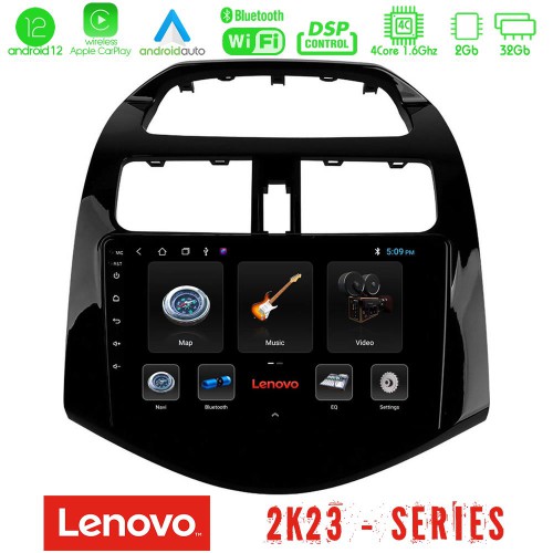 Lenovo Car Pad Chevrolet Spark 2009-2015 4Core Android12 2+32GB Navigation Multimedia Tablet 9