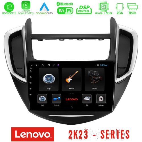 Lenovo Car Pad Chevrolet Trax 2013-2020 4Core Android12 2+32GB Navigation Multimedia Tablet 9