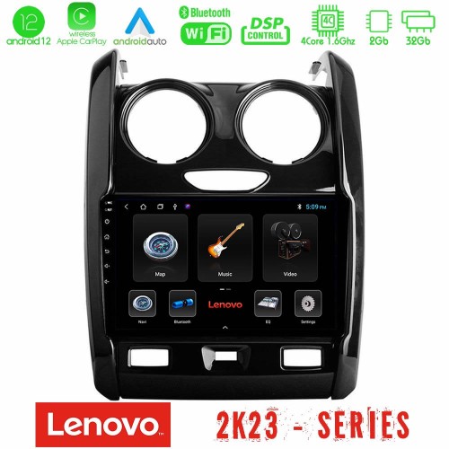 Lenovo Car Pad Dacia Duster 2014-2018 4Core Android12 2+32GB Navigation Multimedia Tablet 9