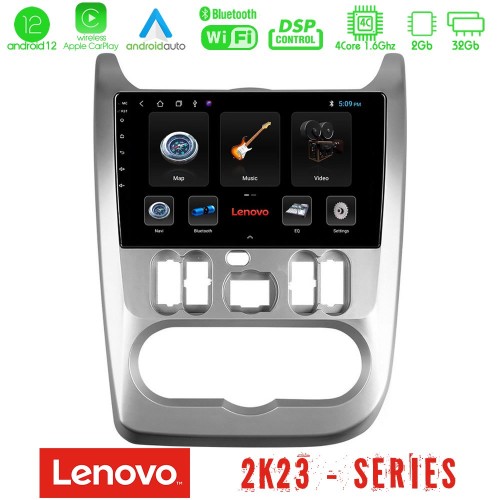 Lenovo Car Pad Dacia Duster/Sandero/Logan 4Core Android12 2+32GB Navigation Multimedia Tablet 9