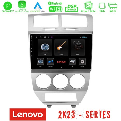 Lenovo Car Pad Dodge Caliber 2006-2011 4Core Android12 2+32GB Navigation Multimedia Tablet 10