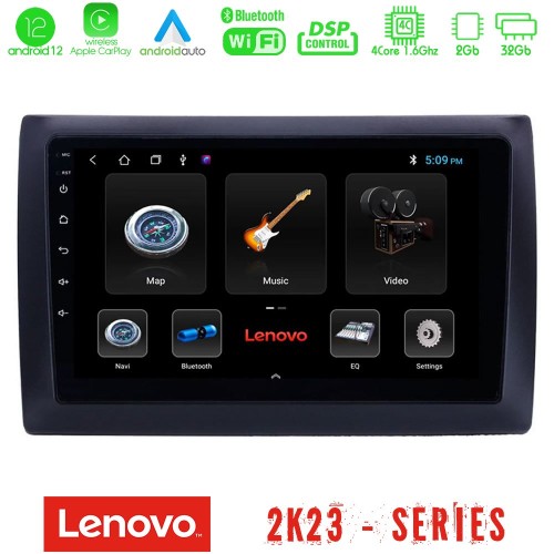 Lenovo Car Pad Fiat Stilo 4Core Android12 2+32GB Navigation Multimedia Tablet 9