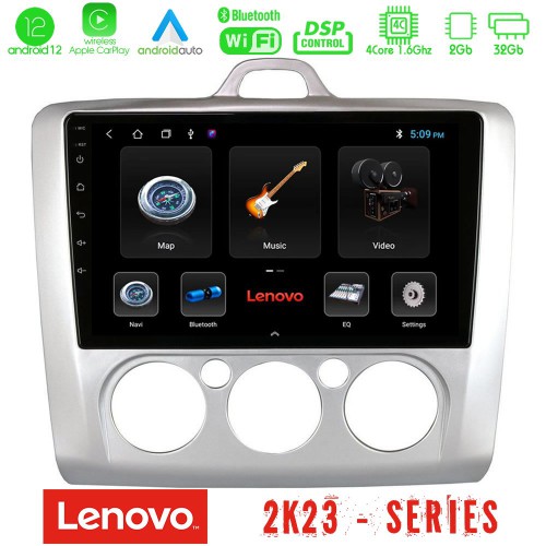 Lenovo Car Pad Ford Focus Manual AC 4Core Android12 2+32GB Navigation Multimedia 9