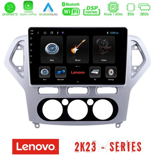 Lenovo Car Pad Ford Mondeo 2007-2010 Manual A/C 4Core Android12 2+32GB Navigation Multimedia Tablet 10