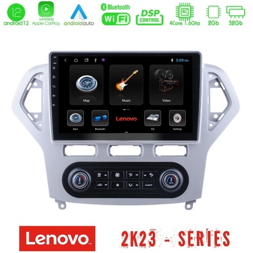 Lenovo Car Pad Ford Mondeo 2007-2011 (Auto A/C) 4Core Android12 2+32GB Navigation Multimedia Tablet 9