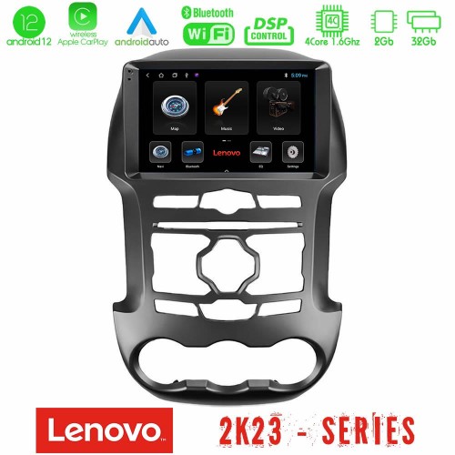 Lenovo Car Pad Ford Ranger 2012-2016 4Core Android12 2+32GB Navigation Multimedia Tablet 9