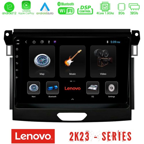 Lenovo Car Pad Ford Ranger 2017-2022 4Core Android12 2+32GB Navigation Multimedia Tablet 9