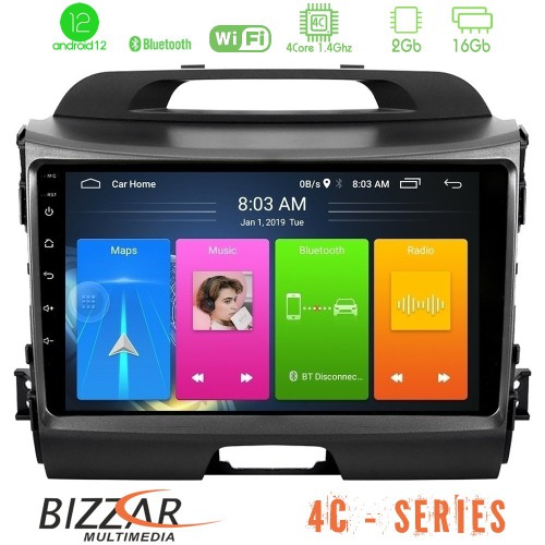 Bizzar 4C Series Kia Sportage 4Core Android12 2+16GB Navigation Multimedia Tablet 9 Bizzar 4C Series Kia Sportage 4Core Android12 2+16GB Navigation Multimedia Tablet 9