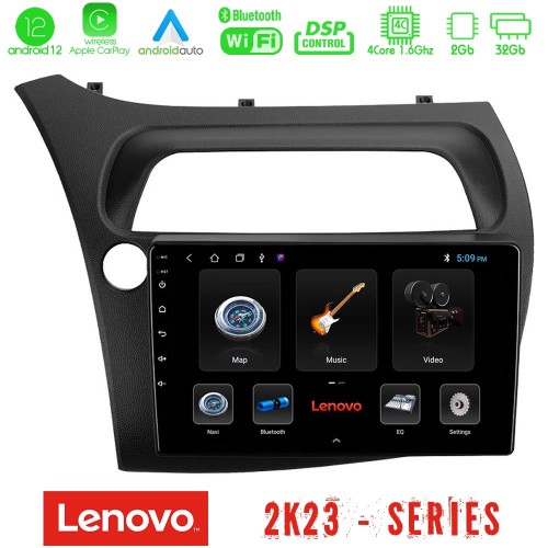 Lenovo Car Pad Honda Civic 4Core Android12 2+32GB Navigation Multimedia Tablet 9