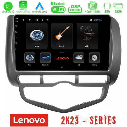Lenovo Car Pad Honda Jazz 2002-2008 (Auto A/C) 4Core Android12 2+32GB Navigation Multimedia Tablet 9