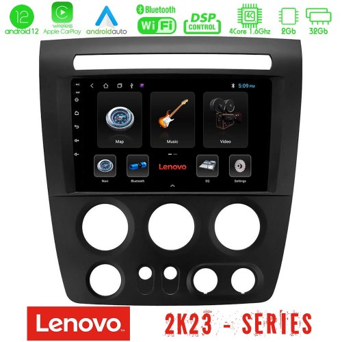 Lenovo Car Pad Hummer H3 2005-2009 4Core Android12 2+32GB Navigation Multimedia Tablet 9