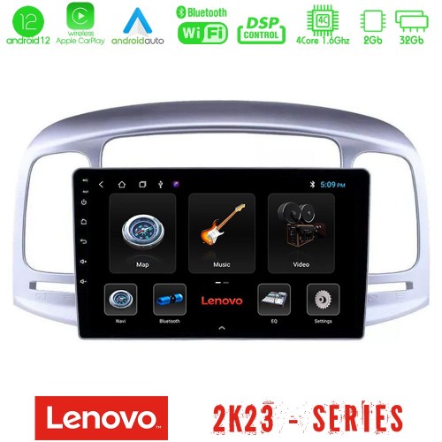 Lenovo Car Pad Hyundai Accent 2006-2011 4Core Android12 2+32GB Navigation Multimedia Tablet 9