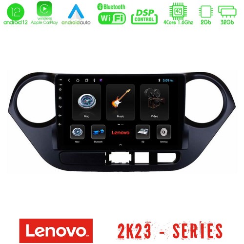 Lenovo Car Pad Hyundai i10 2014-2020 4Core Android12 2+32GB Navigation Multimedia Tablet 9