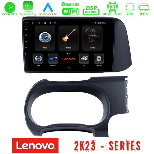 Lenovo Car Pad Hyundai i10 4Core Android12 2+32GB Navigation Multimedia Tablet 9