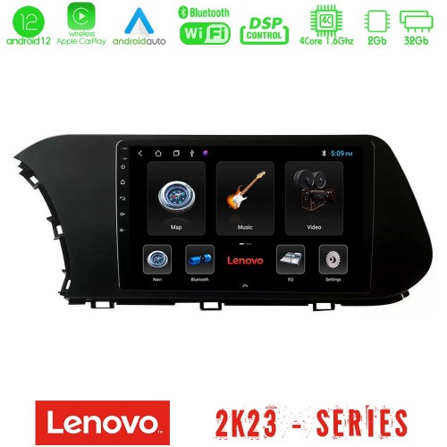 Lenovo Car Pad Hyundai i20 2021-2022 4Core Android12 2+32GB Navigation Multimedia Tablet 10