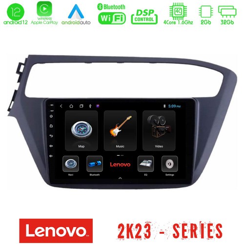 Lenovo Car Pad Hyundai i20 4Core Android12 2+32GB Navigation Multimedia Tablet 9