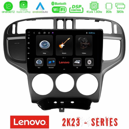 Lenovo Car Pad Hyundai Matrix 2001-2010 4Core Android12 2+32GB Navigation Multimedia Tablet 9